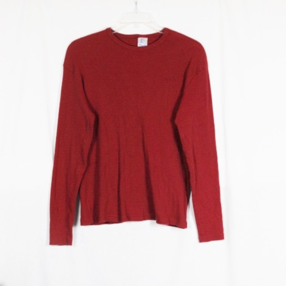 Utility Red Women's Knit Long Sleeve Pullover Knit Sweater Large 040